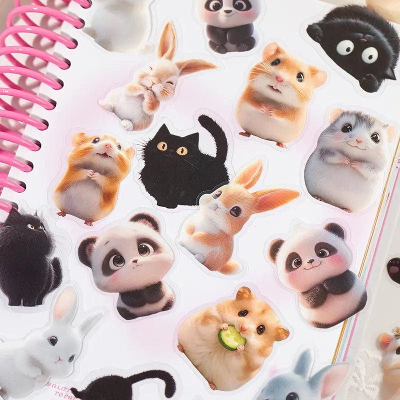 30pcs Cuteness Series Animal Theme Decorative Stickers