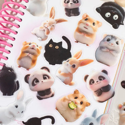 30pcs Cuteness Series Animal Theme Decorative Stickers