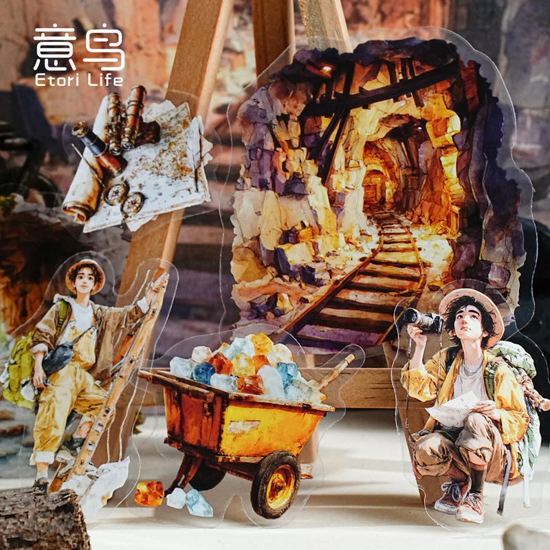 15 Pcs Adventure Journey Series Outdoor Sports Stickers