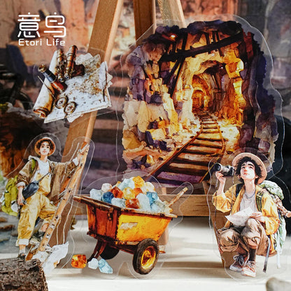 15 Pcs Adventure Journey Series Outdoor Sports Stickers