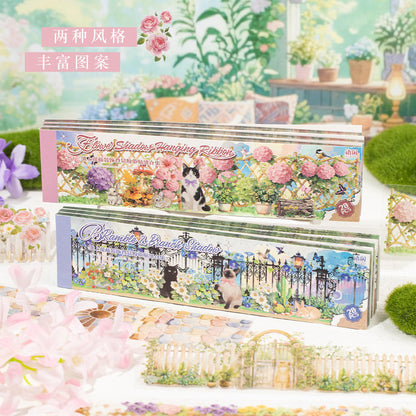 28 sheets Paper Flower and Vine Series Scene Setting Sticker Book