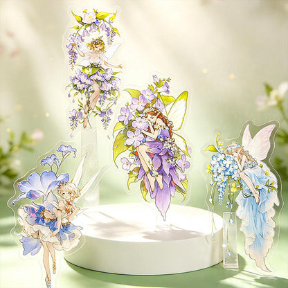 12 Pcs Flower Fairies Series Fairy Character Dreamy Stickers