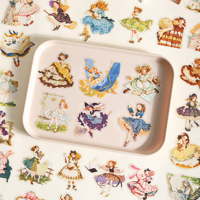 20 Pcs Fufu's Starry Series Lolita themed Retro Character Stickers