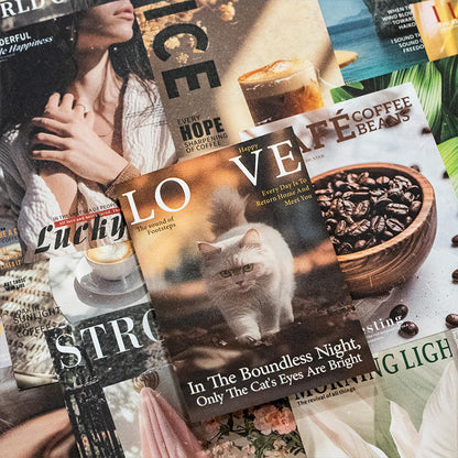 30 Sheets Loose Leaf Magazine Collection Series Retro Scrapbooking Paper
