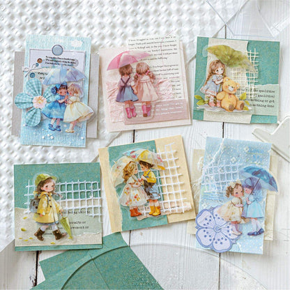 30 Pcs Rainy Season Fairy Tale Series Cartoon Character Scrapbooking Stickers