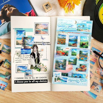 6 Sheets Collage Chronicles Series Decorative Landscaping Stickers