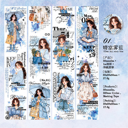 1 Roll Life Echoes Series Instagram Character Inspired Washi Tape