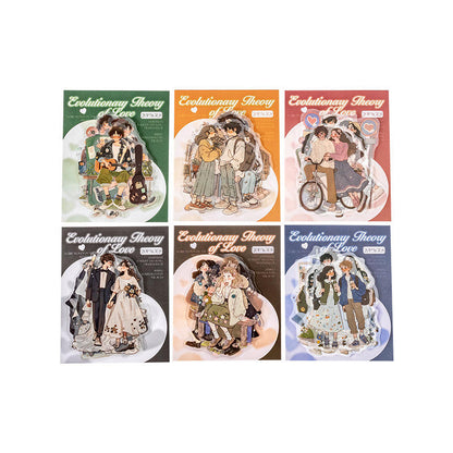 20 Pcs Love Evolution Series Couple Theme Stickers