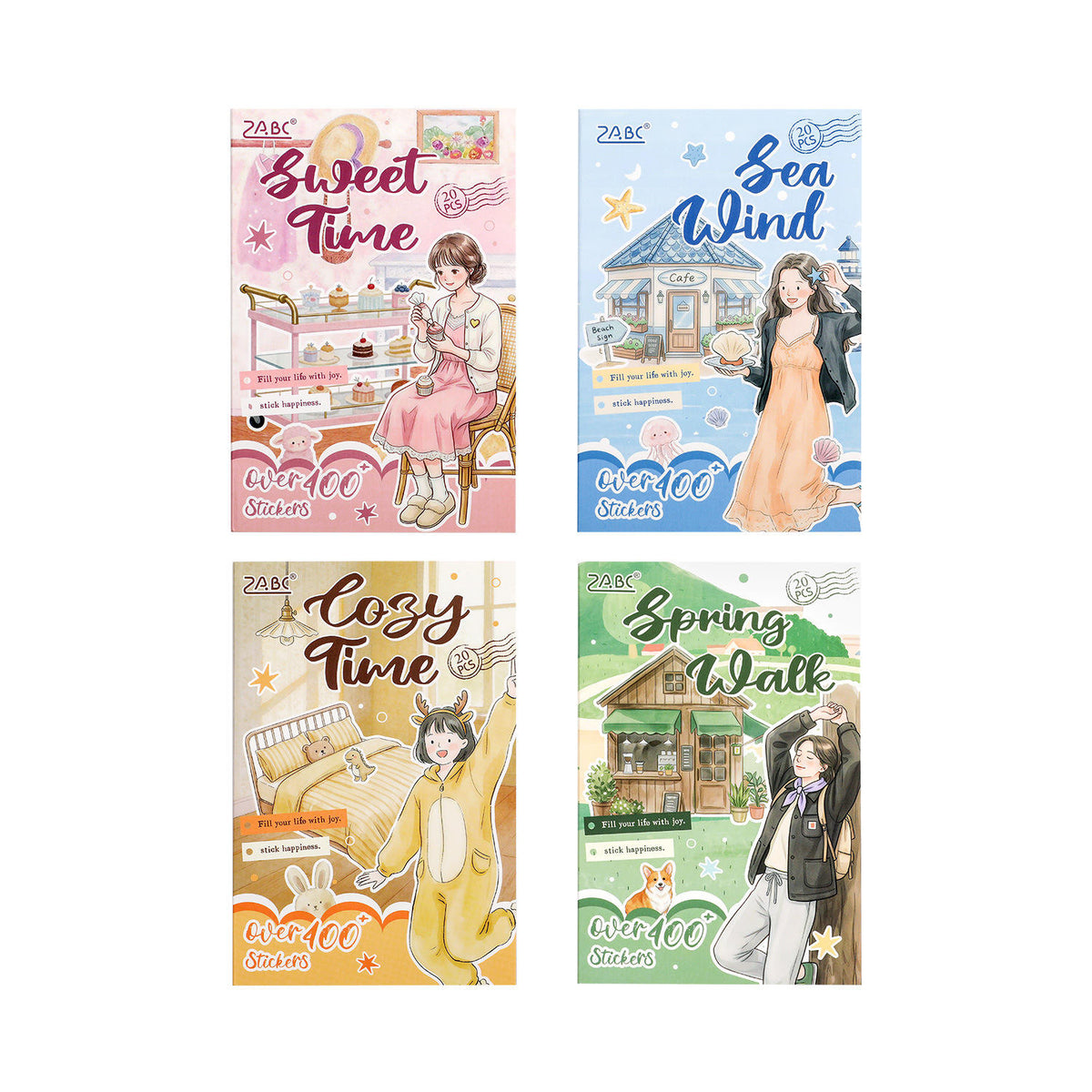 20 Sheets The Beauty of Life Series Creative Sticker Book for Journaling