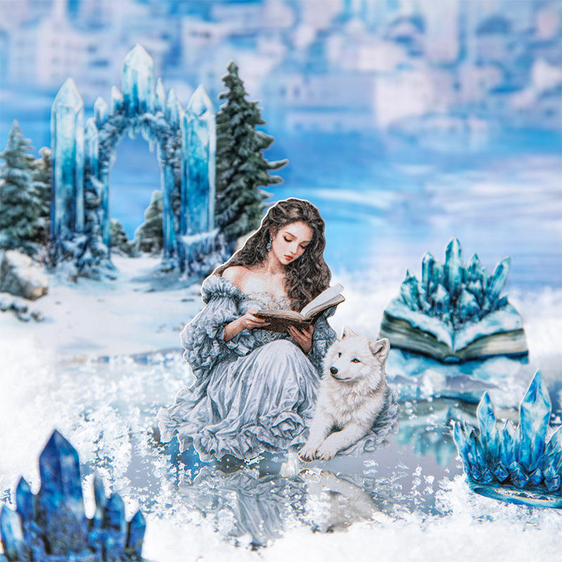 25 Pcs Enchanted Winter Series Winter themed Decorative Stickers