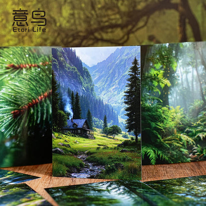 10 Sheets Natural Creations Series Landscape White Cardstock Crafting Materials