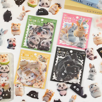 30pcs Cuteness Series Animal Theme Decorative Stickers