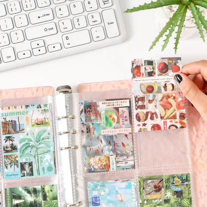 A5 Clear Wavy-Patterned Storage Album Ring Binder Journal