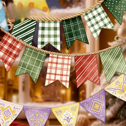 16 Pcs Colorful Flags Series Festive-themed Celebration Stickers