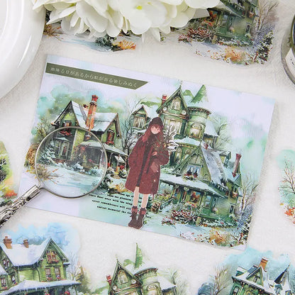 10 Pcs Colorful Dream Garden Retro Castle Stickers Pack