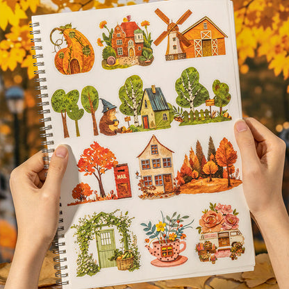 30 Pcs Autumn Gathering Handmade Series Beautiful Retro Stickers