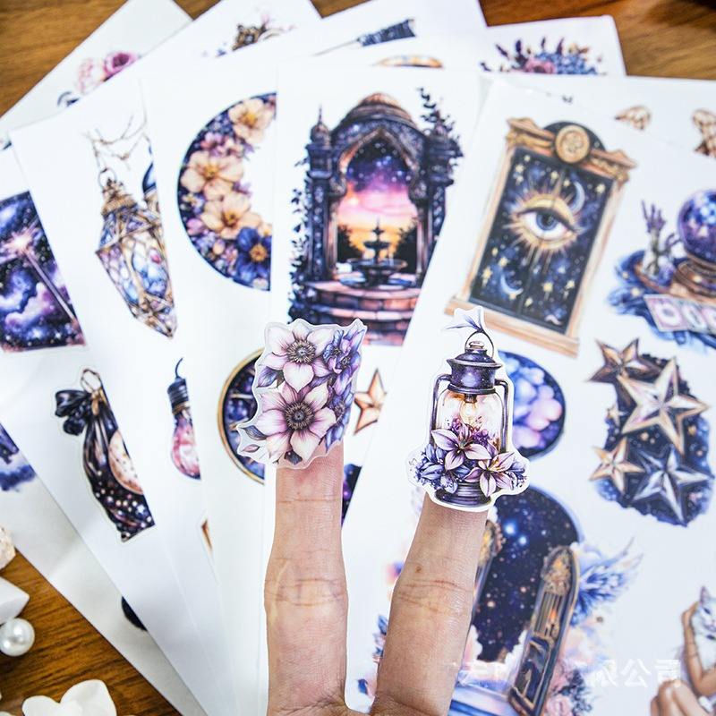 20 Sheets Nightfall Island Style Creative Sticker Book