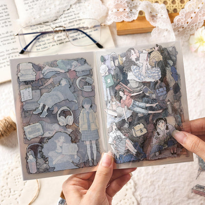 20 Sheets Mori Girl Creative Character Sticker Book