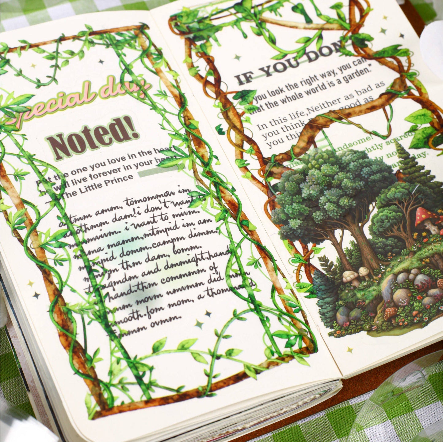 1 roll Forest Vine Branches Pet Tape For Scrapbooking