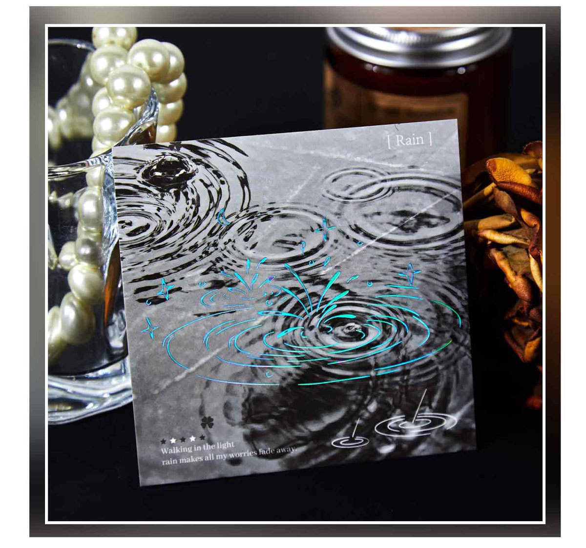 30 Pcs Rainy Season Series Rainy Night Scenery Stickers