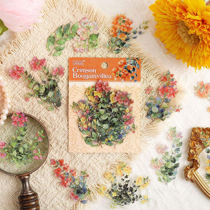 20 Pcs Tinglan Flora Series Pretty Flower Stickers