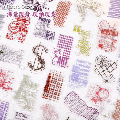 15 Pcs Scratchbook Series Base Layering Collage Decorative Stickers