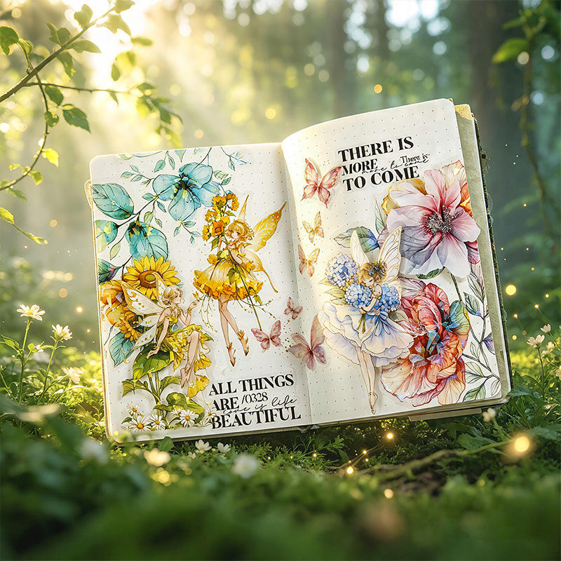 12 Pcs Flower Fairies Series Fairy Character Dreamy Stickers