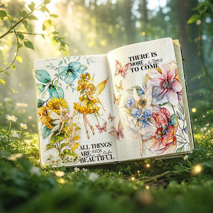 12 Pcs Flower Fairies Series Fairy Character Dreamy Stickers