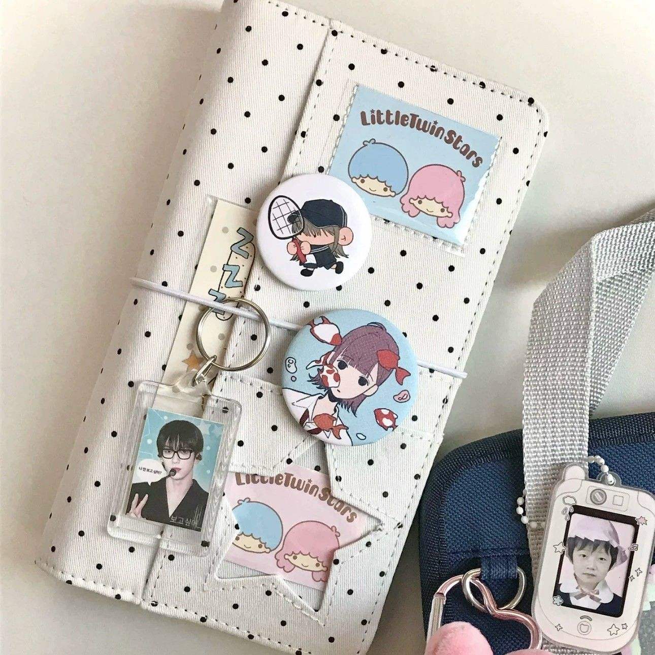 1 Korean Style Polka Dot Denim A6 Stylish Notebook