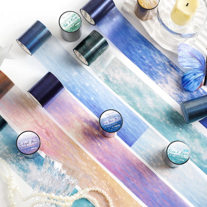 1 Roll The Starry Whispers of The Waves Series Transparent Tape