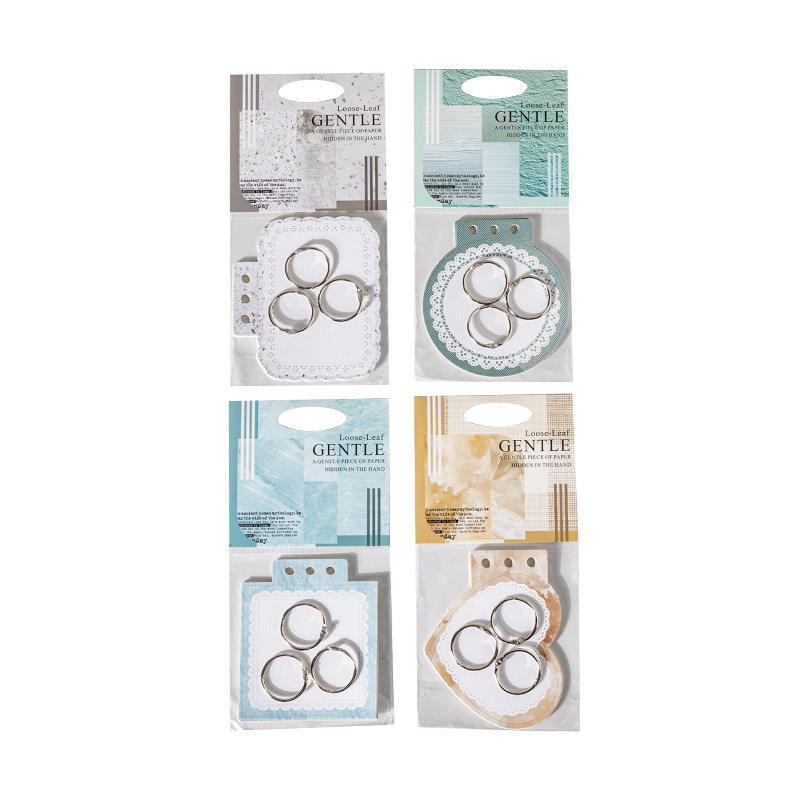 15 Sheets Gentle Touch in Your Hands Series Loose-Leaf Notebook with Custom Shapes