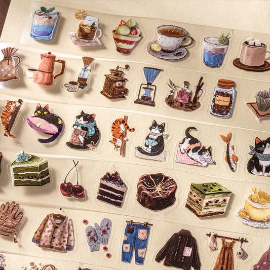 1 Roll Leisure Time Series Daily Life die cutting Matte Pet Tape