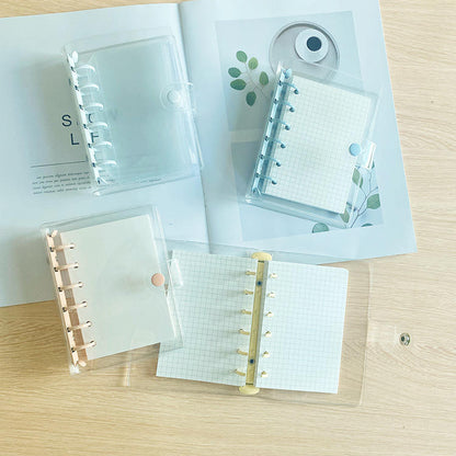 A7 Loose-Leaf Macaron Transparent 6-Hole Candy Color Notebook
