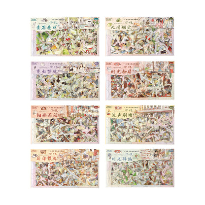 4 sheets per pack Nostalgic Scenery Stickers DIY Journaling Stickers