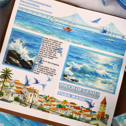 1 Roll Letters From The Coast Series Scenery-Themed Journal Decorative Tape