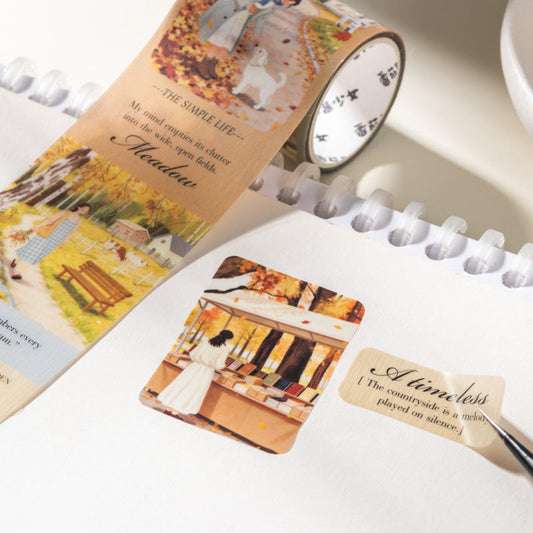 1 roll Leisurely Holiday Series Vacation themed scrapbooking Tape