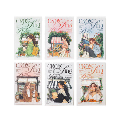 15 pcs Laser White Kraft Splendid Days Series Character Girl Stickers
