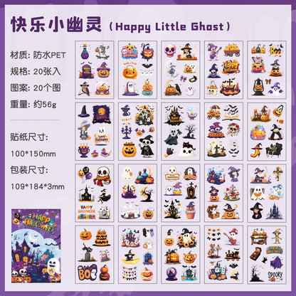 20 Sheets Halloween Castle Creative Sticker Book