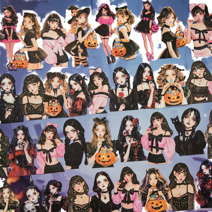 15 Pcs Luna Party Series Gothic-style Character Stickers for Scrapbooking