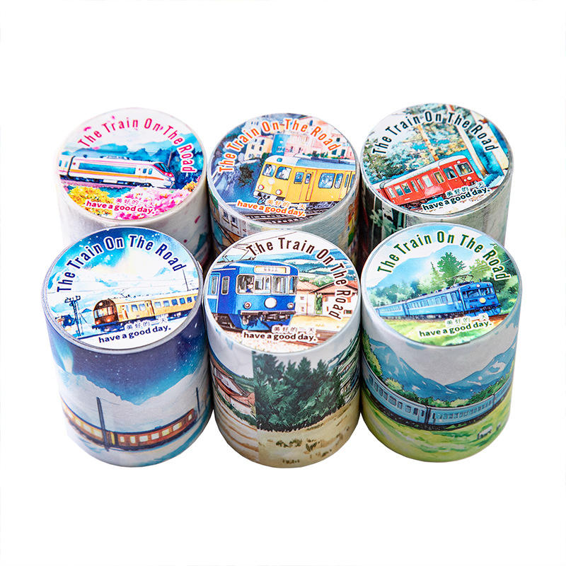 2M Roll Train on the Road Series Train Theme Washi Tape