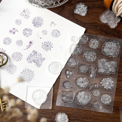 20 Pcs Stamps Glittering Everyday Mini Decorative Stamps