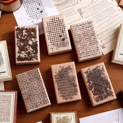 1 Pc Stamp Texture Tales Series Wooden Stamp for Journaling