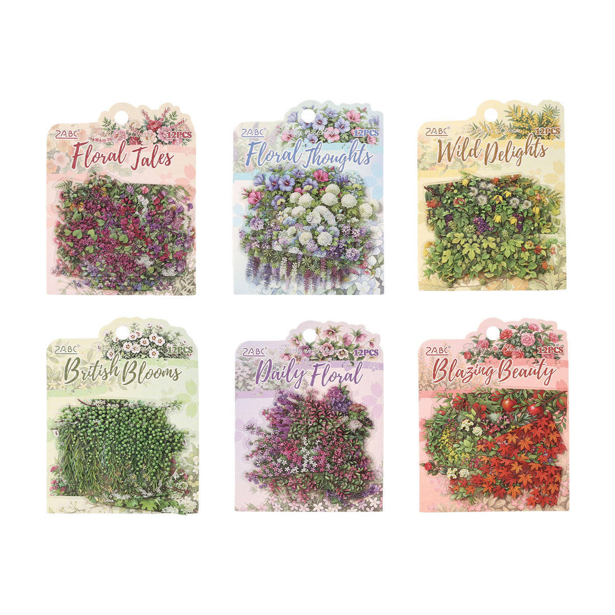 20 Pcs Poems in Bloom Floral Thoughts Journaling Stickers