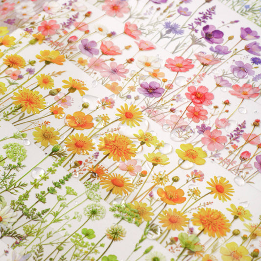 1 Roll Wild Blossom Series Floral Journaling Embellishments Tape