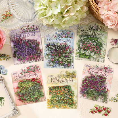 20 Pcs Poems in Bloom Floral Thoughts Journaling Stickers