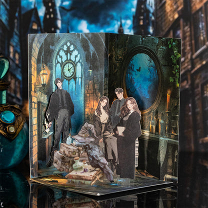 15 Pcs Enchant Academy Fashion Wizard Character Vintage Sticker