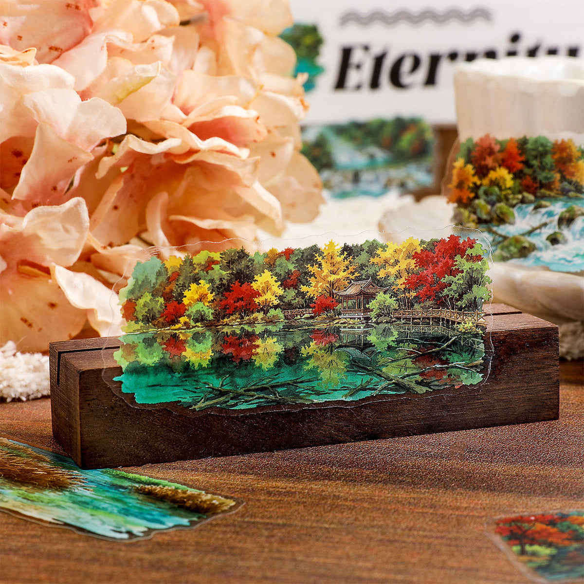 20 Pcs Mountain Retreat Series Journal Stickers