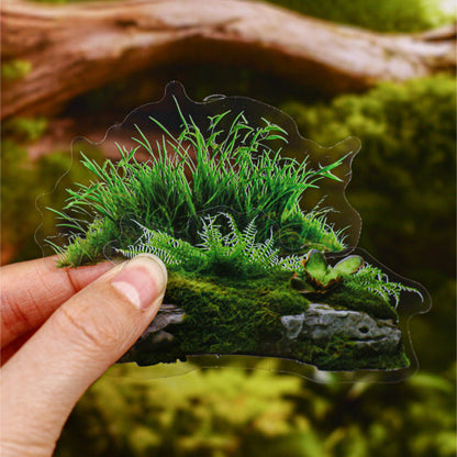 20 Pcs Moss Series Wood Themed Decoration Stickers