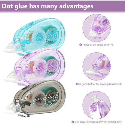 1pc High Viscosity Transparent Adhesive Flip cover Dot Glue Tape