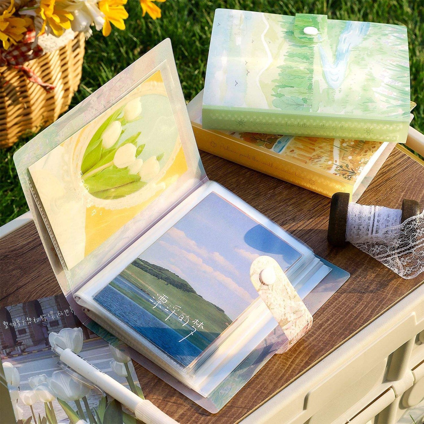 1 Pc Storage Album Four Seasons Like a Song Series Sticker Storage Album